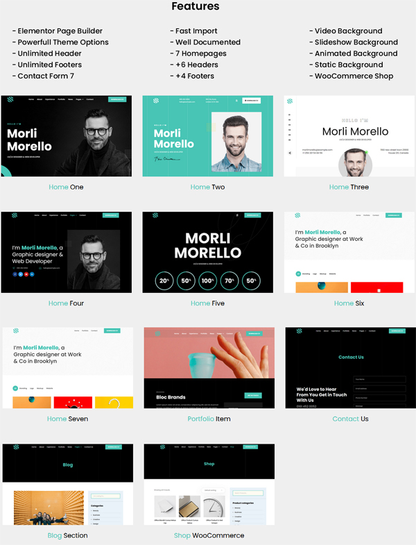 Personal Resume and Portfolio WordPress Theme